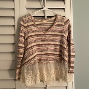 altar’d state sweater with lace